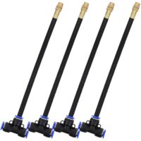 Adjustable Copper Atomizing Nozzle for Garden Cooling with 4Pcs Brass Mist Nozzles