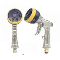 2025 Watering Gun Metal Sturdy Mtal Hose Spray Nozzle 7-way Spraying Nozzle Cleaning