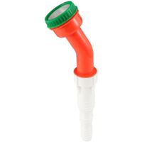 Adjustable Garden Hose Nozzle with Fine Mist Spray Head for Plants Flowers Yard Pet Bathing, Red