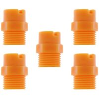 5PCS Plastic Fan Shape Spray Nozzle Connection Yellow PP Sprayer Nozzle for Home Use Size 2 Yellow