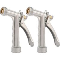 Garden Hose Nozzle, Water Hose Sprayer Nozzle with Threaded Front, Full Size Zinc Metal Pi