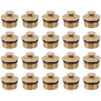 20PCS 1/2 Inch Adjustable Brass Misting Nozzles for Outdoor Cooling and Dust Control Garden Patio Use