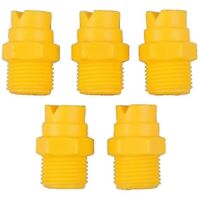 5pcs Plastic Fan Shape Spray Nozzle Connection Yellow Pp Sprayer Nozzle For Home Use Size 1 Yellow