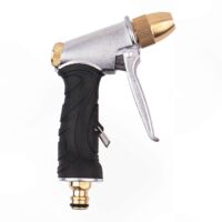 Adjustable High-Pressure Hose Nozzle with Non-Slip Grip and 360 Rotation for Garden Use Leakproof Quick Connect Sprayer