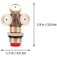 Agricultural Atomizing Nozzle 5Pcs Golden Brass for Outdoor Agriculture Lawn Care and Gardening Tools Dust Removal