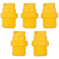 Fan Shape Sprayer Nozzle for Washing Use Yellow Plastic PP 15Pcs