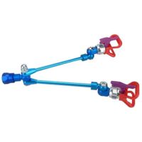 Airless Paint Spray Extension Pole Double 517 Nozzle Head Painting for Sprayer Powerful Spraying To