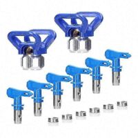 Reversible Airless Sprayer Nozzle Tips 6Pc with 2Pc Nozzle Seals for Paint Spraying