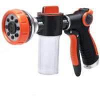 Garden Hose Nozzle,8 Patterns Hose Sprayer High Pressure,Dog Wash,Water Hose Nozzle with Soap Dispenser