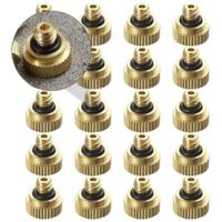 Brass Misting Nozzles Spraying Nozzle Agriculture Irrigation System Golden 1.00x0.50x0.30cm Water Saving 20Pack