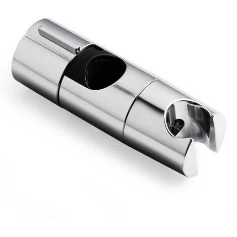 Support de Douchette Réglable pour Barre de Douche Ø 19-25 mm - Curseur de Douche Universel Chromé avec Fixation Facile sans Démontage
