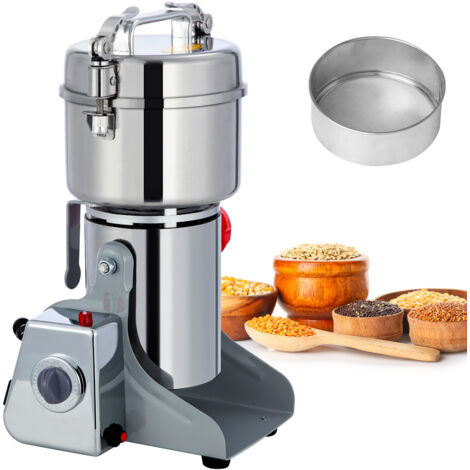 Elektrische Kaffeemühle, 800 g, 3500 W, 270°-Drehung – Gewürzmühle mit Edelstahlklingen, kompaktes Design, leicht zu reinigen