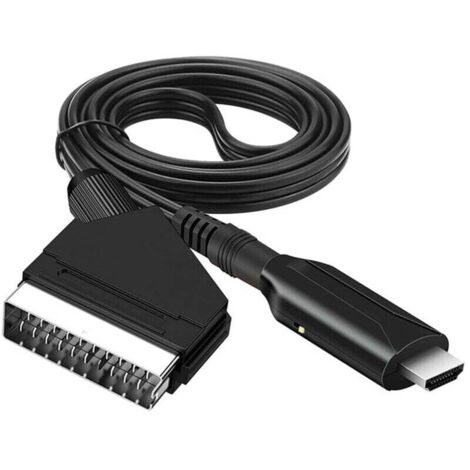 Memkey – Convertisseur péritel vers HDMI 1080p – Câble 1m avec connecteurs plaqués or – Pour TV, consoles et décodeurs – Plug and Play