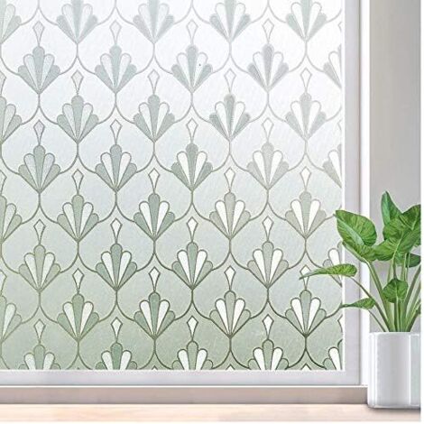Litzee – Film pour vitre dépoli opaque 40x200cm – Anti regard – Application facile sans colle – Protection UV et confidentialité