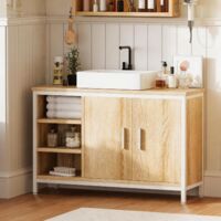 Bathroom Cabinet Under Sink 90cm with Doors and Shelves