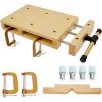 Portable Wood Workbench 46cm with Vice Foldable Planing Bench