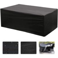 Litzee – Housse de protection pour salon de jardin 213 x 132 x 74 cm – Tissu Oxford 210D imperméable – Compatible tables rectangulaires et rotin