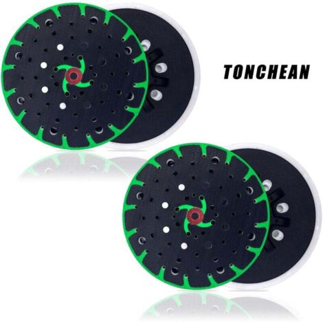 Tonchean – Lot de 2 patins de ponçage aspirants 150 mm – Compatible Festool Rotex RO, ETS 150, LEX 150 – Pour surfaces planes et courbes - LEX150 (1/5)