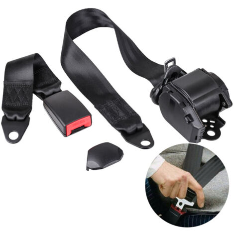 Ceinture de sécurité réglable 3 points ceinture de sécurité de voiture universelle automatique télescopique ceinture de sécurité de voiture pour Go Kart Club Golf chariot véhicule camion (1/4)
