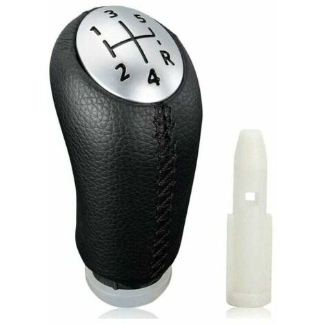 Pommeau de Levier de Vitesse Manuel en Cuir Noir pour Renault Clio III 2005-09, Megane 2 Laguna 2003-09 - Style et Confort pour votre Voiture (1/5)