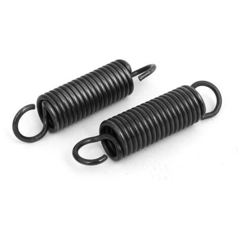 Zugfeder, 2,5 mm Drahtdurchmesser, 18 mm Außendurchmesser, 80 mm freie Länge, Federstahl, 2 Haken, 2 Stück