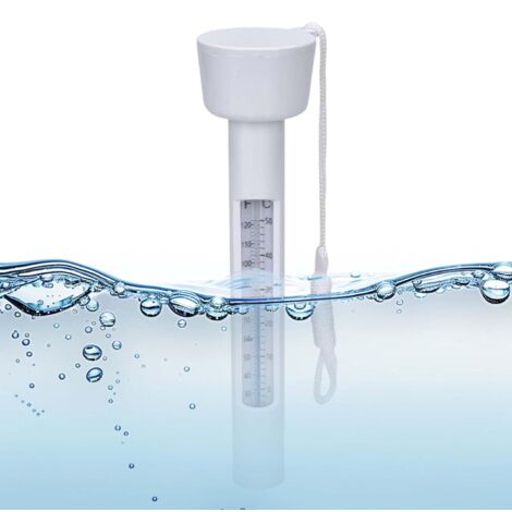 Schwimmthermometer mit gut ablesbarer, schwimmender Anzeige und Seil  Schwimmendes Wassertemperatur-Zubehör (0–50 °C) für Zuhause, Spa, Aquarium, Teich, Innen- und Außenbereich