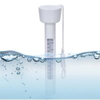 Schwimmthermometer mit gut ablesbarer, schwimmender Anzeige und Seil Schwimmendes Wassertemperatur-Zubehör (0–50 °C) für Zuhause, Spa, Aquarium, Teich, Innen- und Außenbereich