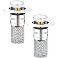 2-teiliges Universal-Ablaufgarnitur-Set (34–40 mm) mit Haarfilter