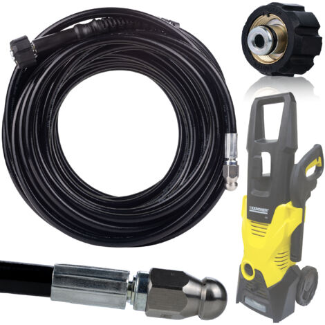 Tubo per pulizia fognature 20m filettatura M22 per idropulitrice Kärcher K2 K3 K4 K5 K6 K7