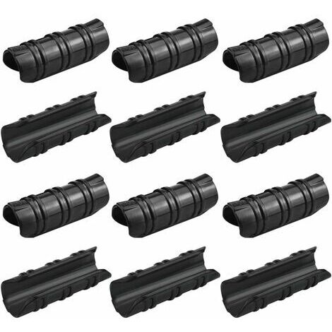 PAIR 12 Pcs Serre Clips 25mm Clips Serre de Jardin Résistance aux Températures Elevées Fixation Bache Serre Durable Facile a Utiliser pour Fixation Serre Bannière Tuyau Jardin Films - Noir (1/5)