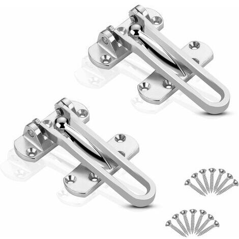 PAIR Lot de 2 supports de porte en acier robuste pour porte de 2 x 4, barre de sécurité en forme de U (1/5)