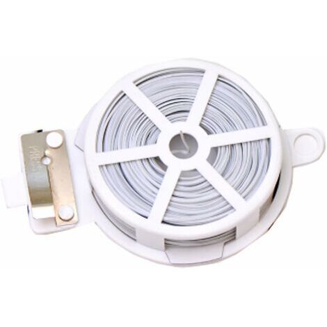 PAIR Lien de fixation en métal polyvalent de 50 m, Pour cuisine, bricolage, Attaches, Sac alimentaire, Sac de congélation, Bande d’attache 1pcs blanc (1/5)