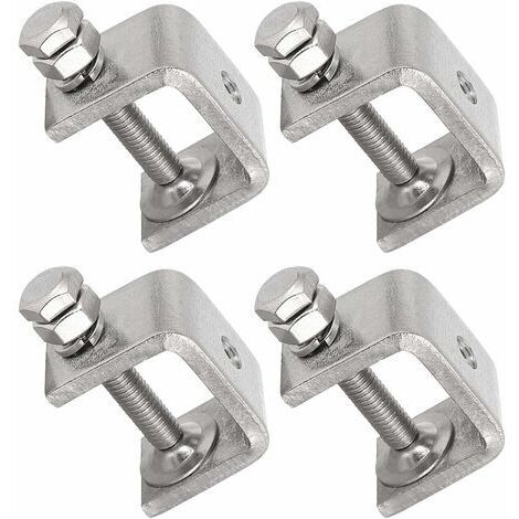 PAIR 4 Pièces En Acier Inoxydable 304 Pinces En Forme De U En Forme De C étau Pinces à Bois Pinces Robustes En Forme De C Avec Une Large Ouverture De Mâchoire (1/5)