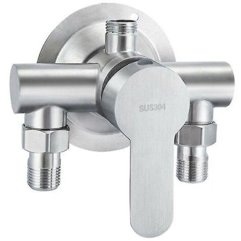 Pair Robinet de douche en acier inoxydable 304 – Interrupteur chaud et froid – Installation murale G1/2in – Poignée élargie pour confort (1/4)