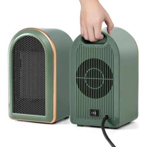 Pair Chauffage d'appoint Electrique Portable,Petit Radiateur Soufflant Economie d'énergie PTC Ceramique,Silencieuse Chauffage Cinétique1200W/800W,Chauffage Mini Plug in Dumping Surchauffe Protection (1/4)
