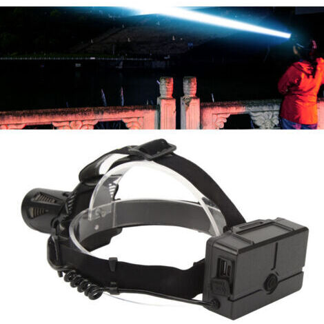 Pair Lampe Frontale à Capteur à Induction Lampe Frontale Portable Projecteur Extérieur Équitation Course à Pied LED Laser Blanc Câble USB, (1/4)
