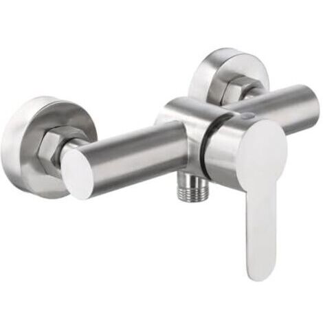 Pair Mitigeur de douche monocommande, robinet de douche mural en acier inoxydable 304, mitigeur de douche monocommande avec accessoires de montage, mitigeur de douche mural pour baignoire (1/5)