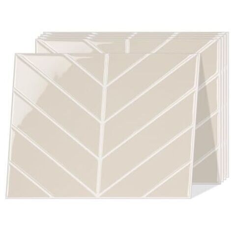 Pair Carreaux adhésifs, épaisseur 2,5 mm, motif chevron, étanches, pour cuisine et salle de bain, 32 x 25 cm, lot de 5. (1/5)