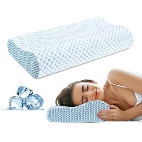 Pair Oreiller Ergonomique en Mousse à Mémoire de Forme - Soutien Ferme et Confortable pour Dormeur sur Le Côté et Le Dos Confortable, Sommeil réparateur, Soutien Ferme(55x35cm) (1/5)
