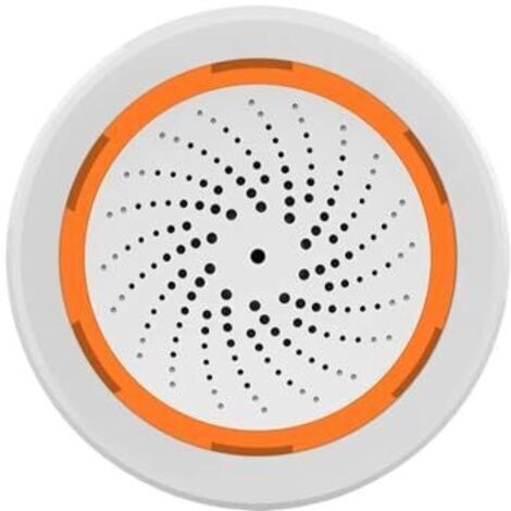 Pair Alarme sirène intelligente, hub Tuya Zigbee requis, compatible avec Home Assistant Zigbee2mqtt, contrôle par application, sirène stroboscopique 90 dB (1/5)