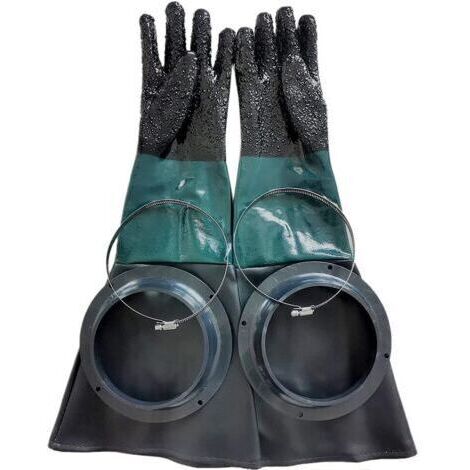 pair Gants de sablage SandBlaster Parts 60 cm ou anneaux pour armoire Sandblast H607 (1/5)