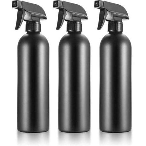 pair 3 Pcs Vaporisateur Vide, Spray Pulvérisateur de Brume, Bouteille de Pulvérisation d'eau Remplissable, 500ml Flacon Brumisateur Cheveux pour la Maison et Le Jardin - Noir (1/5)