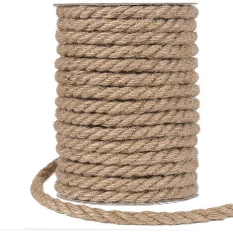 pair Ficelle de jute épaisse de 20 m et ficelle de chanvre de 10 mm pour emballage, décoration intérieure et jardinage (1/3)