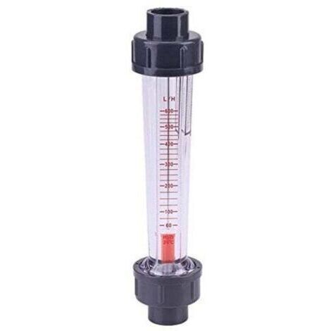 pair Compteur de débit d'eau rotamètre en plastique 60-600L/H LZS-15D Tube de Liquide Instrument de mesure de débit (1/5)