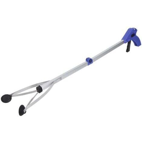 pair Outil de Ramassage, Ramasseur de Déchets, Outil de Ramassage des Déchets à Pince Pliable pour le Ramassage des Déchets de Feuilles de Jardin(Poignée bleue) (1/5)