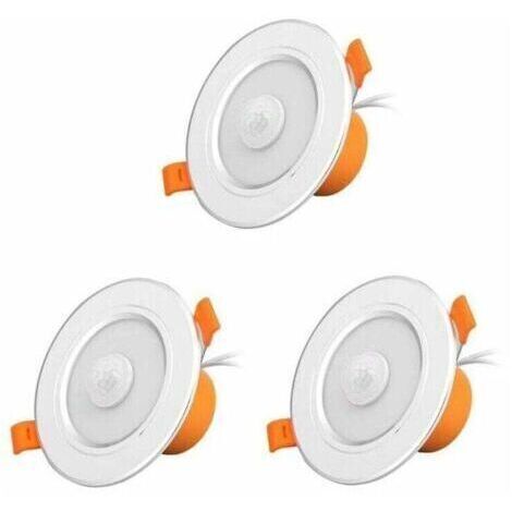pair Plafonnier LED 5W avec capteur de mouvement Lumière blanche Résistant à la corrosion Lot de 3 pour salle de bain et restaurant (1/5)