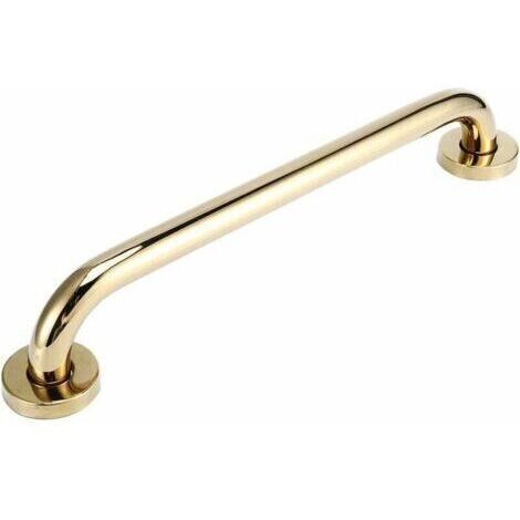 pair Barre d'appui de douche sécurité salle de bain en acier inoxydable plaqué or baignoire main courante sécurité main barre salle de bain accessoire 30cm (1/5)