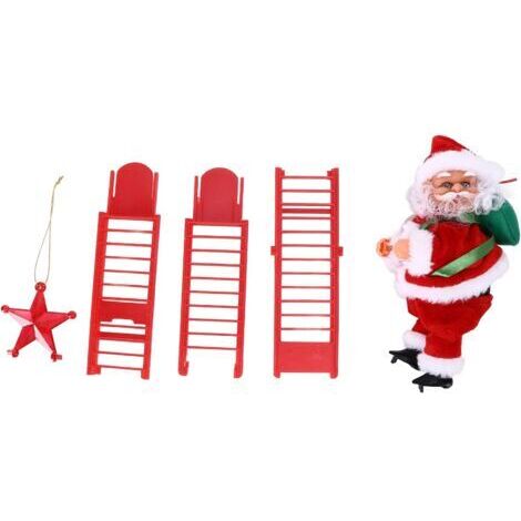 Pr Échelle électrique du père Noël, décoration d'échelle d'escalade de Noël Pendentif d'arbre de Noël électrique Ornement de vacances pour le salon (1/5)