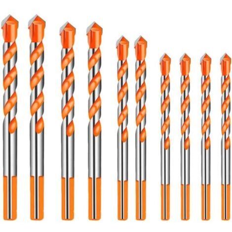 Pr 10 Pièces Carbure De Tungstène Maçonnerie Foret Ensemble pour Céramique Porcelaine Métal Acier (6/8 /10 /12mm) (1/5)