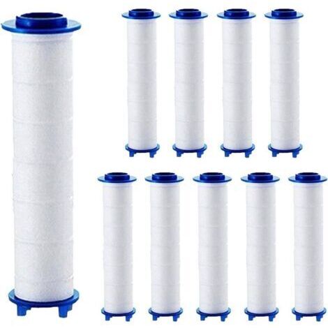 Pr Kit de 10 filtres pour pommeau de douche, cartouches filtrantes pour adoucisseurs d'eau dure, polyvalentes et efficaces, élimine les sédiments et les particules nocives pour une purification optima (1/4)